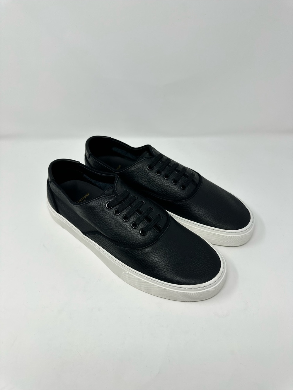 New in Box Saint Laurent Men’s Size 43 Venice Low Black Leather Sneaker